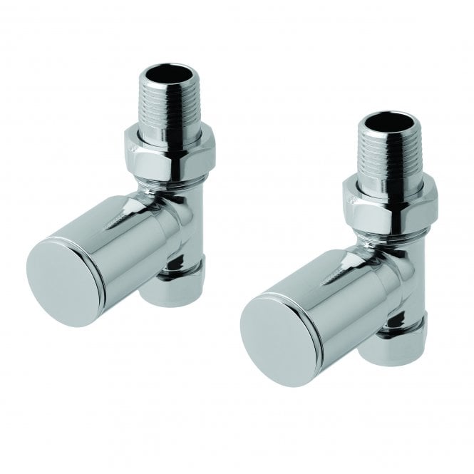 Eastbrook  Straight Radiator Valve (Pair) Chrome   41.3008