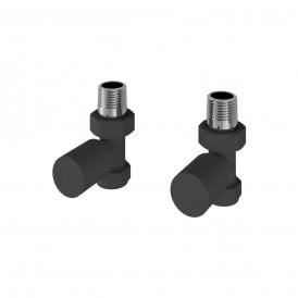 Eastbrook Straight Radiator Valves Pair Matt Anthracite   54.0040