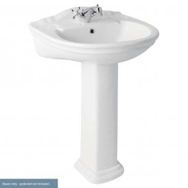 Eastbrook Tamarind 560mm Basin 2 Tap Hole White   26.0020