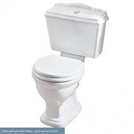 Eastbrook Tamarind Cistern Inc Push Button Fittings White   26.0017