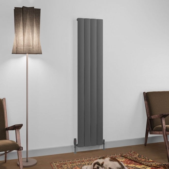 Eastbrook  Tordino 1800mm x 375mm Aluminium Radiator Matt Anthracite   89.1224