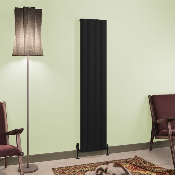 Eastbrook  Tordino 1800mm x 375mm Aluminium Radiator Matt Black   89.1233