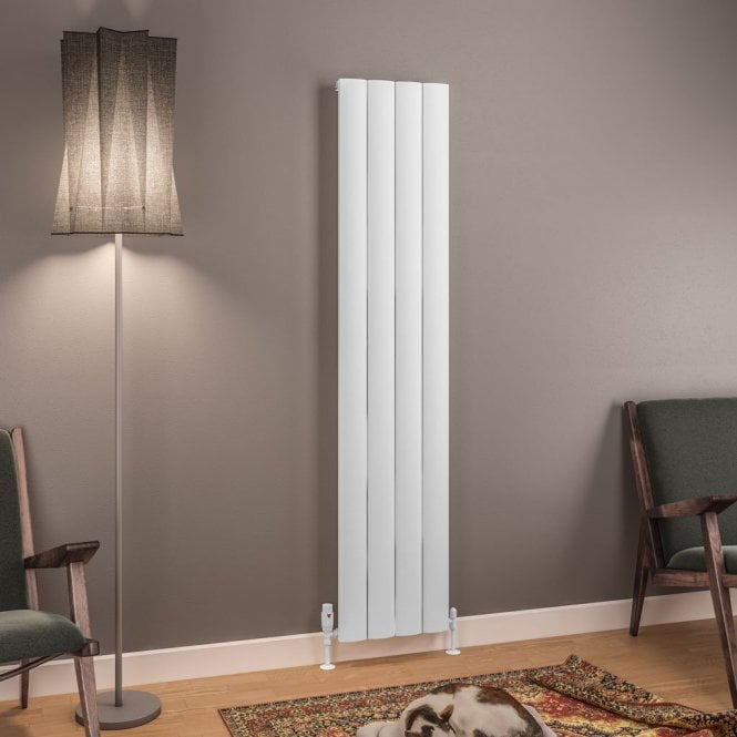 Eastbrook  Tordino 1800mm x 375mm Aluminium Radiator Matt White   89.1206
