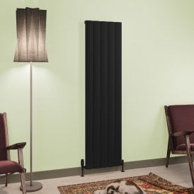 Eastbrook Tordino 1800mm x 470mm Aluminium Radiator Matt Black   89.1234