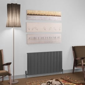 Eastbrook Tordino 600mm x 1040mm Aluminium Radiator Matt Anthracite   89.1221