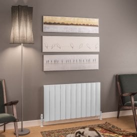 Eastbrook Tordino 600mm x 1040mm Aluminium Radiator Matt White   89.1203