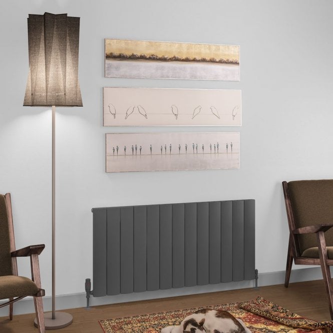 Eastbrook  Tordino 600mm x 1230mm Aluminium Radiator Matt Anthracite   89.1222