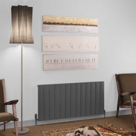 Eastbrook Tordino 600mm x 1230mm Aluminium Radiator Matt Anthracite   89.1222