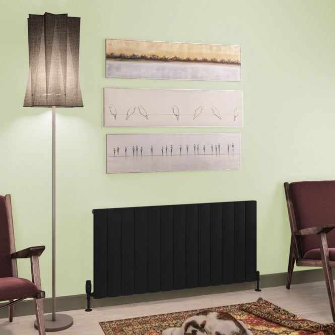 Eastbrook  Tordino 600mm x 1230mm Aluminium Radiator Matt Black   89.1231