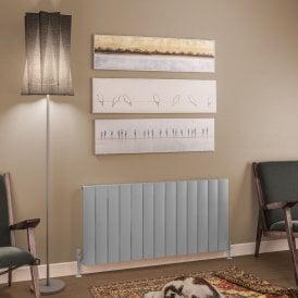 Eastbrook Tordino 600mm x 1230mm Aluminium Radiator Matt Grey   89.1213