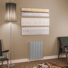 Eastbrook Tordino 600mm x 470mm Aluminium Radiator Matt Grey   89.1209
