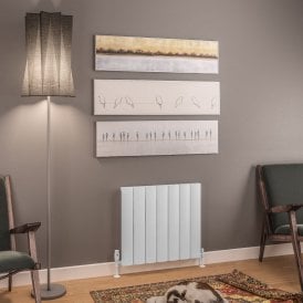 Eastbrook Tordino 600mm x 660mm Aluminium Radiator Matt White   89.1201