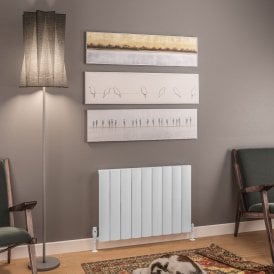 Eastbrook Tordino 600mm x 850mm Aluminium Radiator Matt White   89.1202