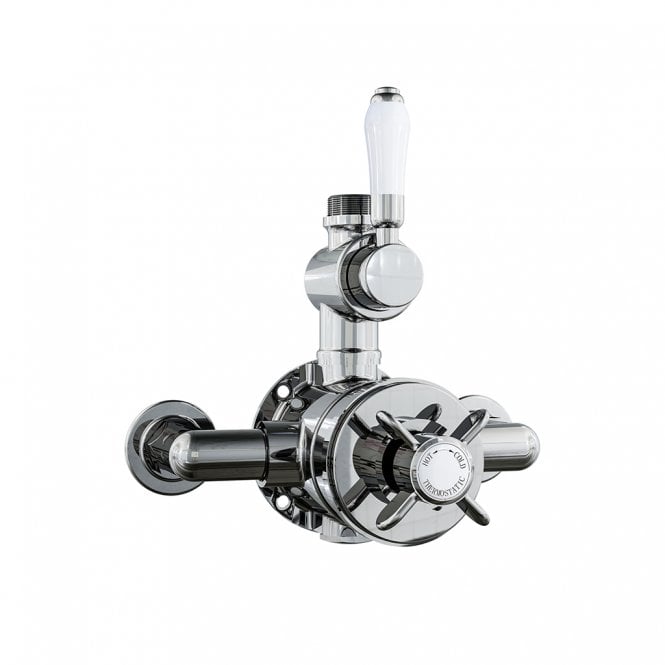 Eastbrook  Traditional Twin Exposed Thermostatic Shower Valve With Flat Handles   68.0048