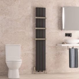 Eastbrook Trent 1800mm x 280mm Aluminium Radiator Matt Anthracite   41.0479