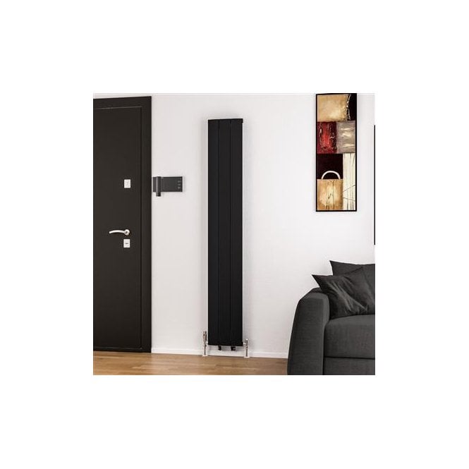 Eastbrook  Trent 1800mm x 280mm Aluminium Radiator Matt Black   41.0484