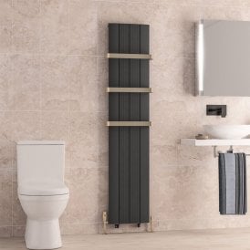 Eastbrook Trent 1800mm x 375mm Aluminium Radiator Matt Anthracite   41.0480