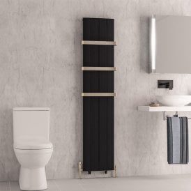 Eastbrook Trent 1800mm x 375mm Aluminium Radiator Matt Black   41.0485