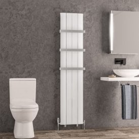 Eastbrook Trent 1800mm x 375mm Aluminium Radiator Matt White   41.0475