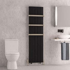 Eastbrook Trent 1800mm x 470mm Aluminium Radiator Matt Black   41.0486