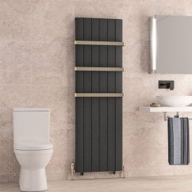 Eastbrook Trent 1800mm x 565mm Aluminium Radiator Matt Anthracite   41.0482