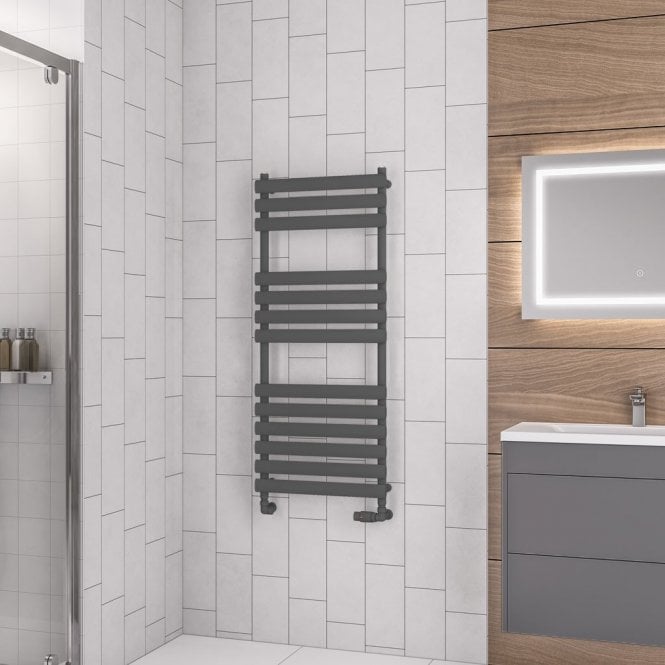 Eastbrook  Tunstall 1200mm x 500mm Towel Rail Matt Anthracite   89.0034
