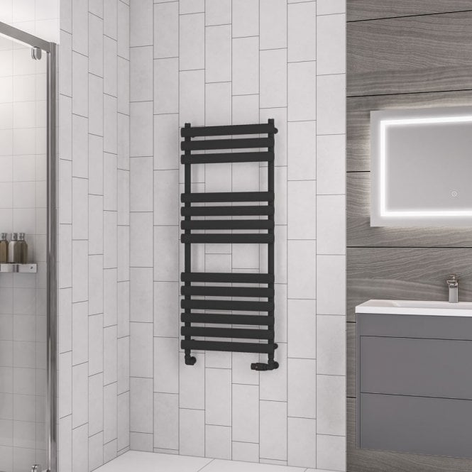 Eastbrook  Tunstall 1200mm x 500mm Towel Rail Matt Black   89.0035