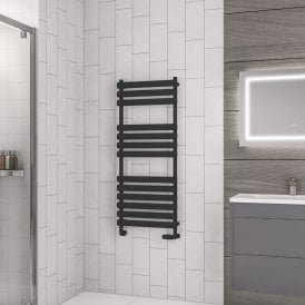 Eastbrook Tunstall 1200mm x 500mm Towel Rail Matt Black   89.0035