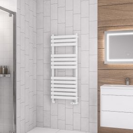 Eastbrook Tunstall 1200mm x 500mm Towel Rail Matt White   89.0033