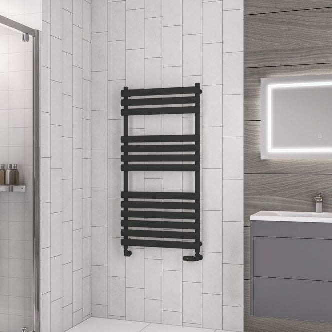 Eastbrook  Tunstall 1200mm x 600mm Towel Rail Matt Black   89.0047