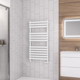 Eastbrook Tunstall 1200mm x 600mm Towel Rail Matt White   89.0045