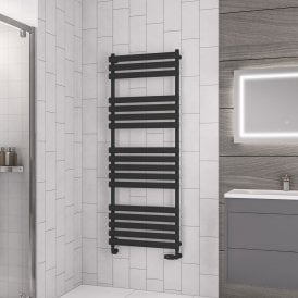 Eastbrook Tunstall 1600mm x 600mm Towel Rail Matt Black   89.0051