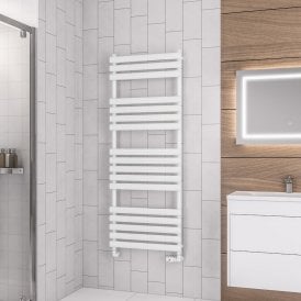 Eastbrook Tunstall 1600mm x 600mm Towel Rail Matt White   89.0049