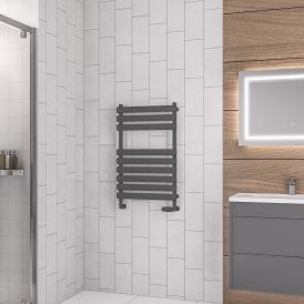 Eastbrook Tunstall 800mm x 500mm Towel Rail Matt Anthracite   89.0030