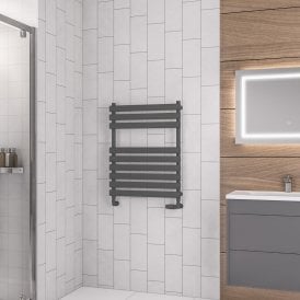 Eastbrook Tunstall 800mm x 600mm Towel Rail Matt Anthracite   89.0042