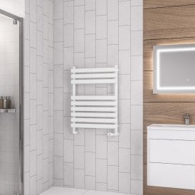 Eastbrook Tunstall 800mm x 600mm Towel Rail Matt White   89.0041