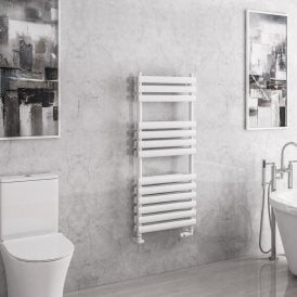 Eastbrook Tunstall Double 1200mm x 500mm Towel Rail Matt White   81.0144