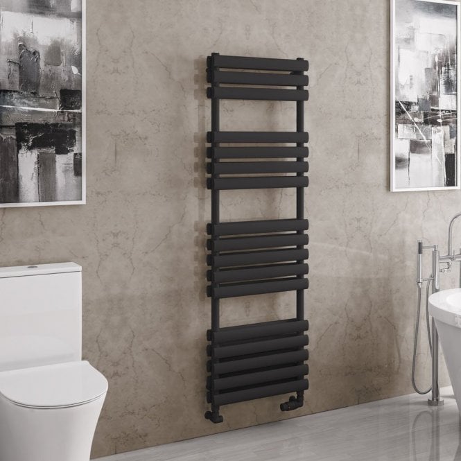 Eastbrook  Tunstall Double 1600mm x 500mm Towel Rail Matt Black   81.0184