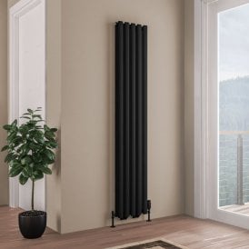 Eastbrook Tunstall Double 1800mm x 350 Radiator Matt Black   81.0192