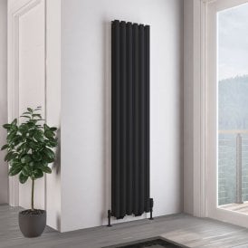 Eastbrook Tunstall Double 1800mm x 420mm Radiator Matt Black   81.0173