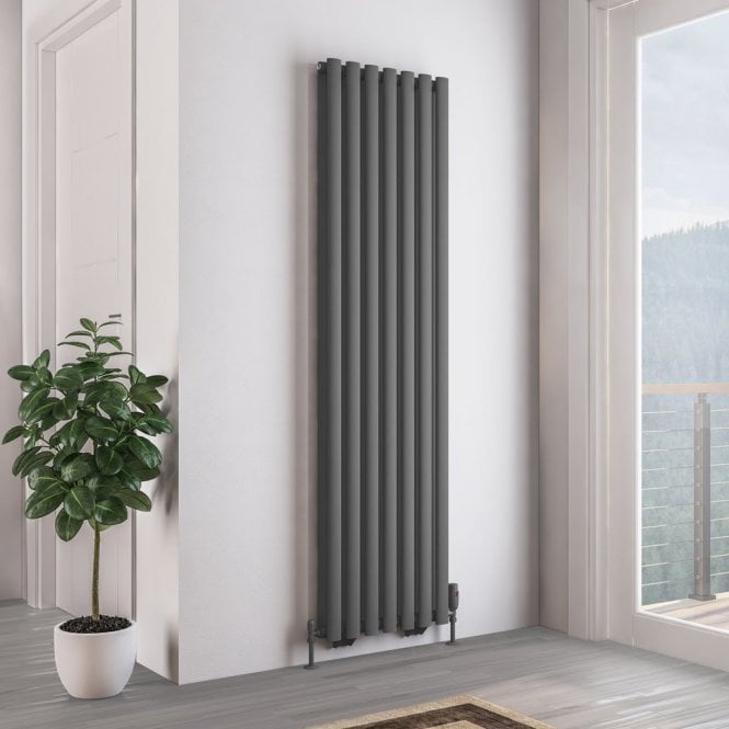 Eastbrook  Tunstall Double 1800mm x 490 Radiator Matt Anthracite   81.0194
