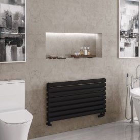 Eastbrook Tunstall Double 560mm x 1000mm Towel Rail Matt Black   81.0179