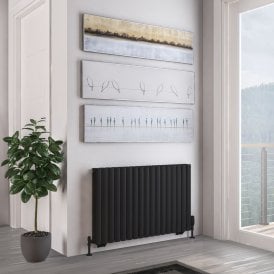 Eastbrook Tunstall Double 600mm x 1002mm Radiator Matt Black   81.0177