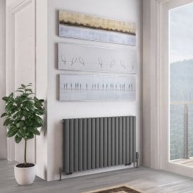 Eastbrook Tunstall Double 600mm x 1061 Radiator Matt Anthracite   81.0206