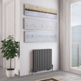 Eastbrook Tunstall Double 600mm x 648 Radiator Matt Anthracite   81.0203