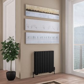 Eastbrook Tunstall Double 600mm x 648 Radiator Matt Black   81.0204