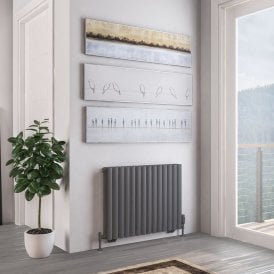 Eastbrook Tunstall Double 600mm x 825mm Radiator Matt Anthracite   81.0155