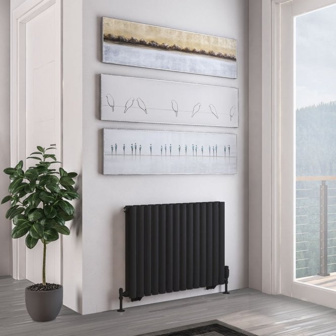Eastbrook  Tunstall Double 600mm x 825mm Radiator Matt Black   81.0176