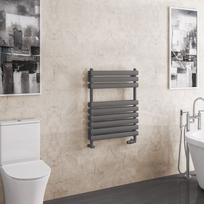 Eastbrook  Tunstall Double 800mm x 600mm Towel Rail Matt Anthracite   81.0164