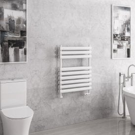 Eastbrook Tunstall Double 800mm x 600mm Towel Rail Matt White   81.0146